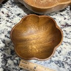 Monkey Pod Wood Salad Bowl Set -large Bowl   6 Small Bowls - Vintage Mid Century