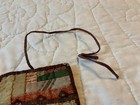 Vintage Sewing Pocket  Antique Fabrics  Hand Made By Sarah Havener Artist  Brown