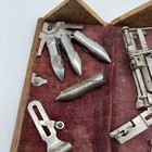 Antique 1889 Oak Singer Sewing Machine Wood Puzzle Box W accessories Attachments