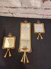 3 Pc Vtg Homco Twisted Rope Mirror Wall Sconce  Mcm Regency Brass Beveled Glass