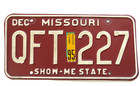 Vintage Original 1970 s Missouri License Plate  pick One 