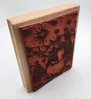 Northwoods Rubber Stamp Snowman Christmas Scene Wood Mounted 2003 Winter
