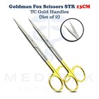 Surgical Goldman Fox Scissors Str Tc 13cm Tungsten Carbide Tissue Suture Cut