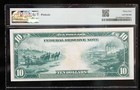 1914  10 Federal Reserve Note New York Fr  930 Burke Houston Pmg 35 Vf35