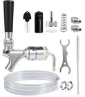 Draft Beer Faucet Kit - Kegerator Parts  Self-closing Tap  Beer Line Shank   Acc