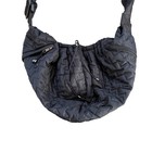 Top Paw Sling Pet Carrier Bag Black Quilted Packable Dog Cat Up To 12 Lbs