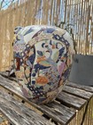 Antique 19th Century Japanese Meiji Era Satsuma Porcelain Vase With Accents
