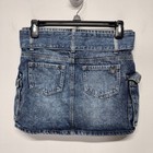 Justice Girls Denim Belted Cargo Skirt Size 12 26  Waist Medium Wash Y2k 2000s