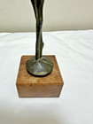 Vtg Bronze Statue Woman Dancer Sculpture Female Marble Art Decor Arms Lady 10 5 