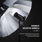 180cm Parabolic Reflective Umbrella Photography W  Silver Interior Soft Lighting