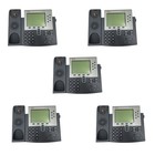 Lot Of 5 New Cisco Cp-7961g Voip Poe  Ip Business Phones - Gray