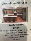 Hanson s Cascade Miniatures Dollhouse Modular Cabinets Kit Lower   Upper Cabinet