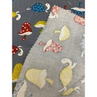 Vintage Cortley Fabrics Fabric Mushroom Turtle Novelty Print Mcm Retro Kitsch