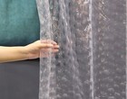 Bathroom Shower Curtain Clear Partition Curtain Waterproof Polygonal Shape70x78 