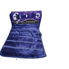 Blue Bathroom Rugs Set bath Mat  Contour Rug   Lid Cover Non-slip Soft 3 Piece 