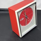Vintage Bulova Alarm Clock Red Mcm Atomic 51103 Clock Wind Up Tested Japan Date