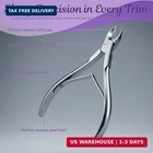 Manicure Pedicure Kit With Cuticle Trimmer - 2 Pack Professional Stainless Steel