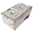 Commercial Stainless Hot Dog Steamer   Bun Warmer 1 5kw 2-pan Food Warmer 110v