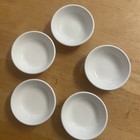 White Butter Pats Sauce Small Dipping Bowls Set 5 Farm House Cottage Core