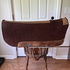 5 Star Wells Saddle Pad Leather Chocolate Brown Pad 1  Thick  30  X 32  Used