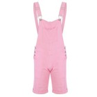 Men s Classic Fit Mid-rise Suspender Straps Cuffed Hem Shorts Denim Overall