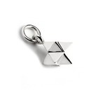 Small Sacred Merkabah Jewish Symbol 3d 925 Solid Sterling Silver Charm Merkaba