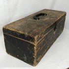 Vintage Old Wooden Tool Box Or Machinists Chest Rustic Distressed W  Tray Wood