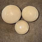 Vtg Set Of 3 Enamelware Nesting Bowls Heartland Pattern See Photos