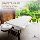 3-piece Massage Table Sheets Set - 100  Cotton Flannel  white 