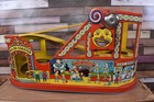 Vintage J Chein   Co Tin Litho Roller Coaster No 275 Wind Up Toy W  Orig Box
