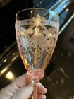  A h  Heisey   Co  Empress Etch  447 Flamingo Pink 10-ounce 8 tall Water Goblet 