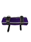 Rollup Blanket Holder For Motorcycle  hand Made   Real Leather   Purple  Mix
