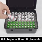 Battery Storage Organizer Holder Holds 54 Aa Aaa Batteries  Box Cases Garage    