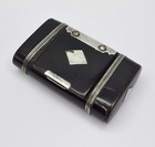 Georgian Solid Silver Mounted Lacquer Papier Mache Snuff Box C1820