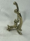 Vintage Ornate Brass Double Wall Hook Coat Hat Purse Hook Entryway Hardware