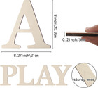 Wooden Letters 8 Inch Large Paintable Wooden Letter For Wall D  cor  Thick Wood A