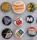 Dutch Advertising 25 Vintage 1960-70s Pin-back Buttons Authentic Collectibles  c