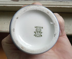 1890s Guerin Limoges French Porcelain Match Holder Striker With Blue Dots