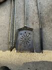 Antique Wrought Iron Lion Head Head Fireplace Tool Stand W brass Fireplace Tools