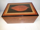 Cigar Humidor With Tobacco Leaf Design Holds