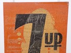 Vintage 7up Anti Acid Lithated Lemon Soda Tin Tacker Sign