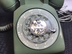 Vintage Itt Avocado Green Rotary Dial Telephone Phone