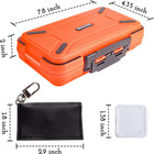 36 Slots Memory Card Case Orange With 36 Transparent Holders   40 Writable Label