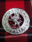 Scottish Kilt Fly Plaid Brooch Lion Rampant Silver Finish 3  sash Brooch   Pins