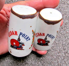 Vintage Cedar Point Amusement Park Souvenir Salt   Pepper Shakers  Sandusky Ohio