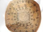 Large Antique Yokuts Uniq Square Form Calif Indian Basket - Rattlesnake Bands