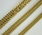 14k Yellow Gold Hollow Miami Cuban Link Chain Necklace 4mm 4 5mm 5 5mm   16  30 