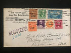 1945 Balboa Canal Zone Panama Registered Official Cover To Ruxton Md Usa