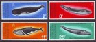 British Antarctic Territory B A T 1977 Sc 64-67 Mnh Set Whale