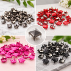 9mm Pyramid Rivet Studs 100pcs Metal Square Spikes Diy Clothing Shoes Bags